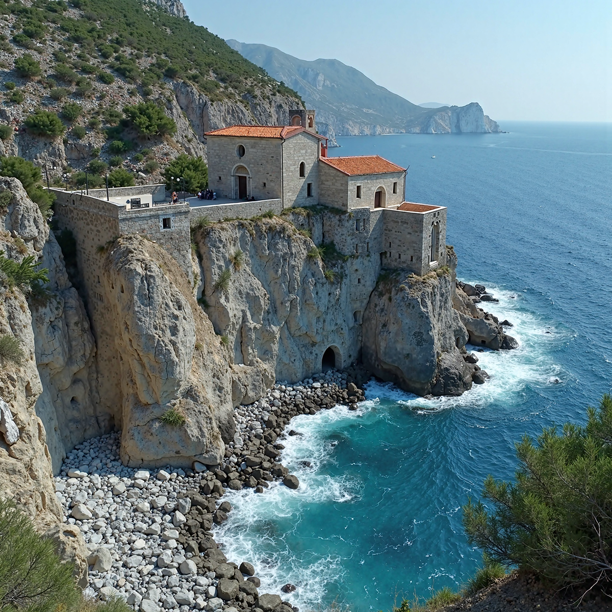 240806172642_HighResFixAthos_monastery_perched_on_a_rugged_cliffside_surrounded_by_a_tumble_o__00008_